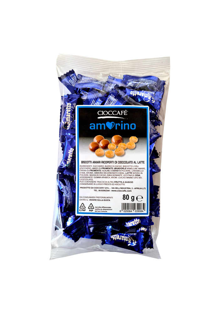 Mini Amaretto Milk x80gr - Milk Chocolate covered miniamaretto